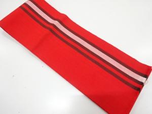 縞模様織り出し　単半幅帯